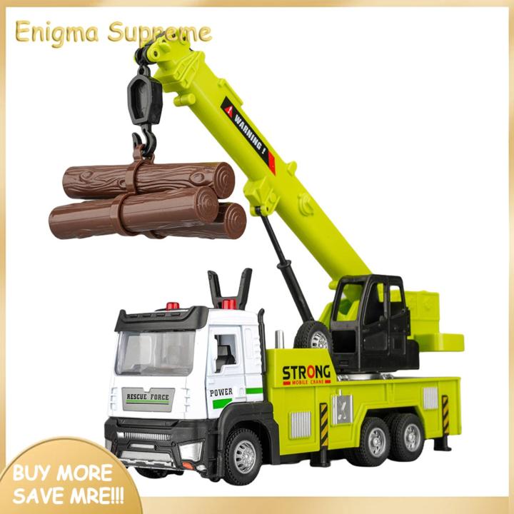 Enigma- Movable Joints Truck Toy Interactive Crane Truck Toy with Lights Sounds for Kids Perfect Birthday Gift for Boys Realistic Construction Vehicle Model Construction Truck Toy