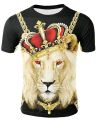 Black and white lion 3D Printed T shirt Cool Animal Pattern 2020 Fashion Summer Short Sleeve Tops Men's Tshirt Boy Girl Tees. 