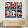 A3/A4 size Framed Wall posters Movie Characters Aesthetic Celebrity Breaking Bad John Wick God father James Bond Jack Sparrow Phycho Wall posters wall decorations. 