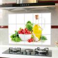 【IKE】Home Decoration Accessories Waterproof Aluminum Foil Wall Sticker Tiled Kitchen Bathroom Wall Decoration Tulip Flower Rose. 