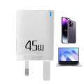 PD 45W Charger USB Samsuung Dual PD Fast Charging Adapter Charger For 1 port Fast Charging Cable mobile phone charger. 