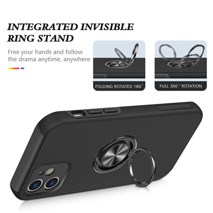 %E3%80%90ThinkWay%E3%80%91Double%20Layer%20Hard%20Strap%20360%20Degree%20Ring%20Bracket%20Silicone%20Bumper%20Shockproof%20Shell%20Magnetic%20Car%20Mount%20Cover%20For%20iphone12%20Pro%20(fine%20hole)%20&%20iphone12%20Pro%20Max%20(fine%20hole)%20-%20Image%205