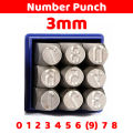 Letter punch and Number punch sets 3mm 4mm 5mm 6mm 8mm. 