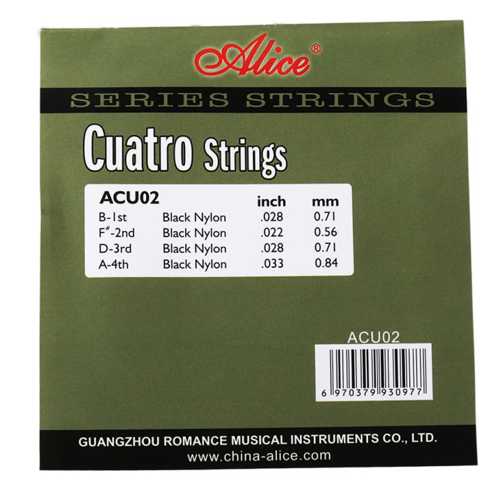 Cuatro Strings Black Nylon Strings For Practice In D Tuning 4 Strings ...