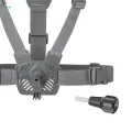 Action Camera Chest Mount Harness Strap Adjustable for Live Skiing. 
