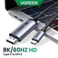 UGREEN USB C to DisplayPort Cable 8K@60Hz DP1.4 Thunderbolt to DP Cable with HDR, VRR ALLM, for MacBook Pro, Mac Mini, iPad Pro, Surface, Galaxy. 
