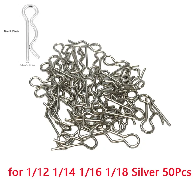 50pcs%201/8%201/10%201/12%201/14%201/16%201/18%20Rc%20Car%20Body%20R%20Clips%20Bodyshell%20Pin%20Metal%20Body%20Clip%20Pin%20Buggy%20Truck%20Accessories%20-%20Image%204