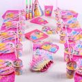 paper plates Disney Princess Theme Disposable Tableware Girl Birthday Party Decoration Paper Plates Cups Banner Kids Baby Shower Favors SetParty Tableware. 