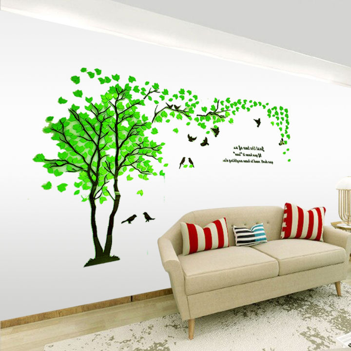 3.3 x 6.6 Feet Size Shifla 3D Couple Tree DIY Wall Stickers Crystal ...
