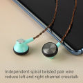 JCALLY EP02 3.5mm Wired Headphones with Microphone Smart Phone Dynamic Earbuds Flat Head Music Earphone Headset. 