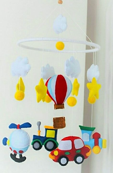Baby Transportation Themed Cot mobile for a baby boy