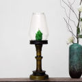 Windproof Wooden Candle Holder with Chimney - Carriable Tabletop Elegance. 