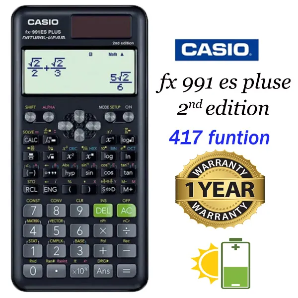 Upgrade chip with CASlO FX-991ES Plus -2nd Edition Scientific Scientific Calculator , fx 991 es pluse , 991es 2ndedition. (made in thailand)