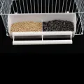 Parakeet Lovebird Finches Small Animals Food Dish Hanging Plastic Cage Cup Bird Feeder Water Drinker Feeding Bowl. 