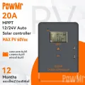 PowMr MPPT Solar Charger Controller 20A 12V 24V Solar Panel Regulator 60V PV INPUT LCD Display Various Load Control Mode. 