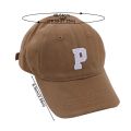 Letter P Embroidered Baby Baseball Cap for Girl Boy Summer Sunscreen Kids Hat Children Solid Color Hip Hop Hats 2-7Y. 