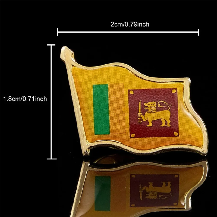 Sri%20Lanka%20Flag%20Blazer%20Pin%20-%20Gold%20Plated%20Enamel%20Lapel%20Pin%20Badge%20-%20Image%204