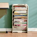 Deskside Bookshelf 5 Tier Book Rack Large Compact Sturdy Storage Bookshelf. 