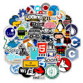 Luggage Stickers Waterproof Multi-patterns Programmer Programming Computer Stickers. 