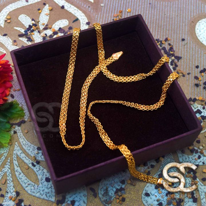 Gold%20Plated%20Traditional%20Sawadi%20Pendant%20Necklace%20with%2004MM%20Bismark%20Long%20Chain%20for%20Bridal%20Wear%20-%20Image%206