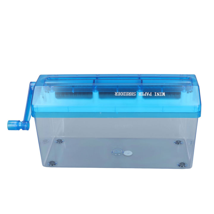 Mini Hand Shredder Manual Shredder Low Noise Wide Application Multifunctional 1.5L Transparent Plastic Window Box for Homes