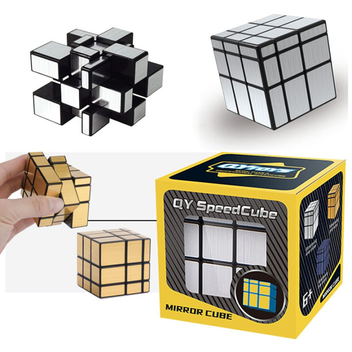 Professional Speed Cube Original Mirror Cube Rubik Cube Silver/Gold 3×3x3 Puzzle Fidget Toy