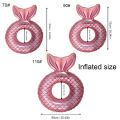 Swimming Transparent Fishtail Ring Mermaid Inflatable 1pc Swim Back Against Adult Ring. 