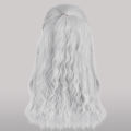 The Witcher 3: Wild Hunt Synthetic Hair Long Silver White Wavy Men'S Geralt Cosplay Wig for Halloween Christmas School. 