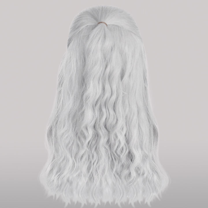 The%20Witcher%203:%20Wild%20Hunt%20Synthetic%20Hair%20Long%20Silver%20White%20Wavy%20Men'S%20Geralt%20Cosplay%20Wig%20for%20Halloween%20Christmas%20School%20-%20Image%205