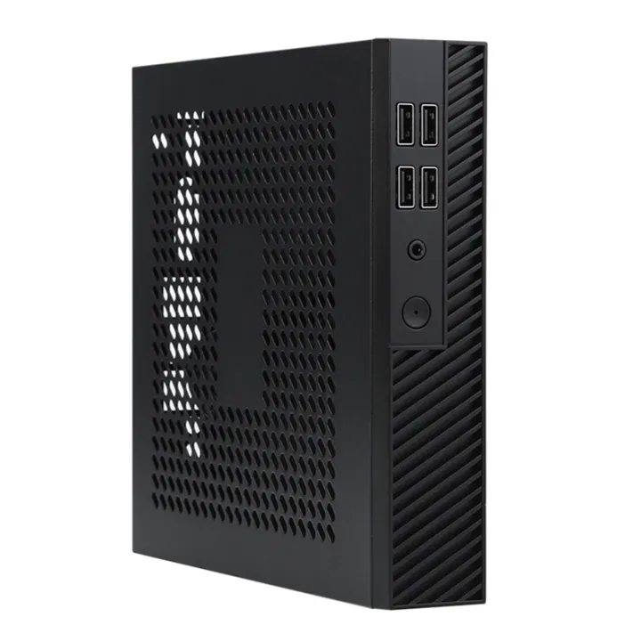 DX01 Thin Mini ITX Desktop Computer Chassis Replacement Spare Parts Accessories Thin Half Height Computer Chassis Portable Desktop Computer Case