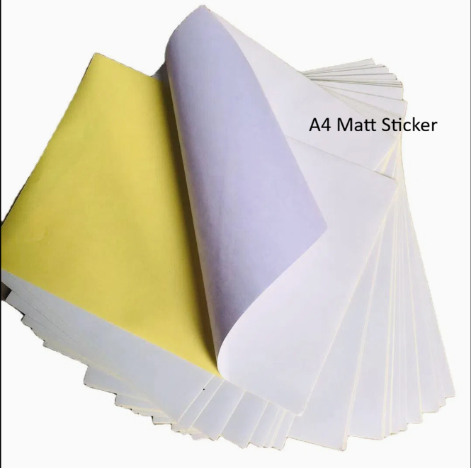 A0 Sticker Paper Sticker Paper Matte / A4 Size / Blank Sticker Paper / Inkjet Sticker ...
