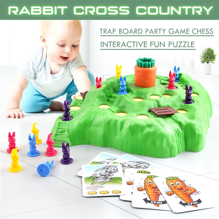【DIV MALL】Desktop puzzle checkers toy Rabbit Cross Country Puzzle Game ...