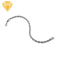 Men Stainless Steel Bracelet Stylish Unisex Twisted Chain Bracelet Hip Hop Stainless Steel Jewelry for Rock Stars Singers Partygoers Anti-rust Polished Finish Perfect for Clubbing Events Simple. 