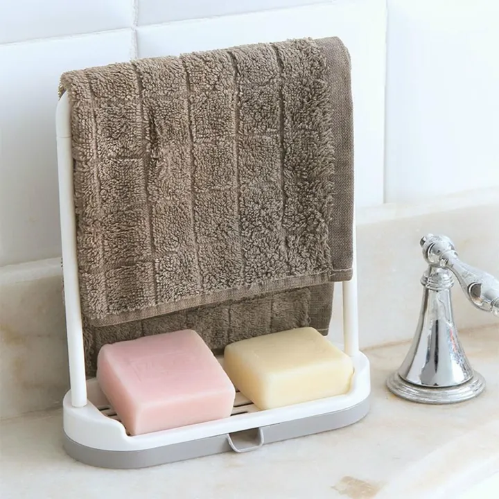 Kitchen%20Standing%20Drain%20Rack%20For%20Towel%20Rag%20Soap%20Sponge%20Storage%20-%20Image%202
