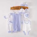 8 Pcs/Set Newborn Kids Baby clothes Clothing Outfits Unisex Tops + Pants children cotton gift bib. 