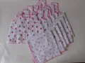 New born baby nappies with frocks 6 pcs 18" X 18"  for girls and boys. 
