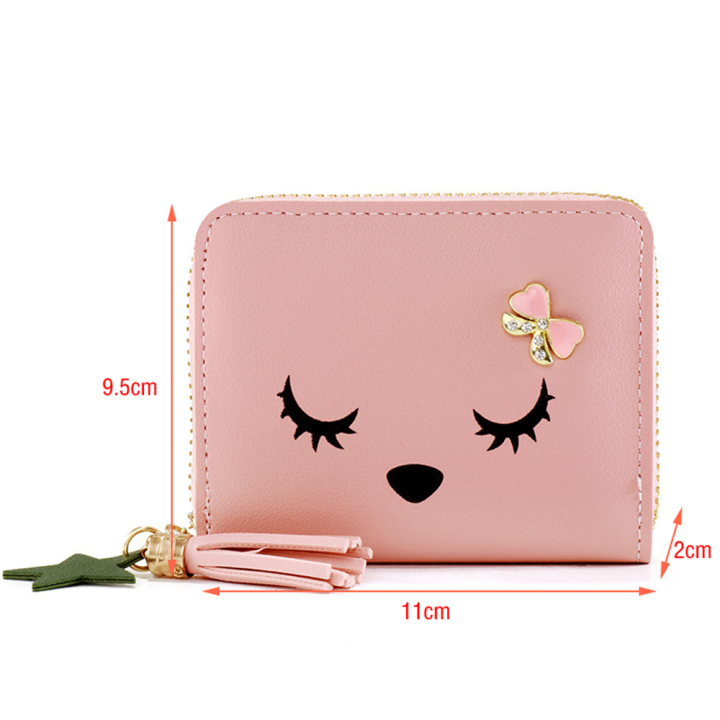 Coin purse Women wallet Fashionable Female hand Zipper Ladies wallet Cute girl Pu leather Mini wallet for Daily use Travel Party Gift Teenage