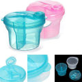 Baby Milk Powder Dispenser 3 Section Food Container Storage For Outdoor 1 Pc Portable - baby milk powder container - Storage Feeding Box Newborn Baby Milk Powder Formul Dispenser Kids PP Food Container Kids Ecological Tableware Travel  3 in 1 Bottles. 