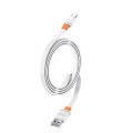 Celebrat CB-33 Portable USB To Type-C Fast Charge And Data Transmission Cable With Flat wire Design And Practical Fits Mobile Phone 3A /480mbps /1M - White. 
