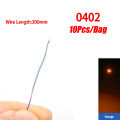 10pcs/lot Wired Chip 30cm 3v Railway Model 0402 0603 Smd Lamp Wired Led Pre-Soldered Lamp For Gundam Scenes. 