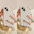 Cellphone Case For iPhone 11 12 13 14 PLUS PRO MAX 12 13 MINI Phone Casing love heart Cream Wave Edge Fashion Cute Soft Shockproof TPU Anti-falling Back Cover Silicone Hot Full Protection. 