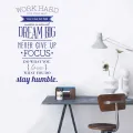【WEJA】Work Hard Inspiring Quotes Vinyl Wall Art Sticker Never Give Up Big Dream Mural Decals Poster for Office Living Room Home Decor. 