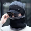 LouisWill Men Knitted Hat Head Neck Full Cover Design Unisex Winter Knitted Hats Scarf with Thick Knitted Cap Scarf for Storm Cold Winter Climbing Skiing Cycling Hiking. 
