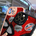 Jizetin for iPhone 14 Pro Max Back Cover Spider Man Lambskin Texture PU Leather Back For Girls Boys Soft Phone Case. 
