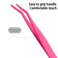 1PC False Eyelash Tweezers False Eyelashes Applicator Stainless Steel Eyelash Extension Curler Nipper Clip Clamp Makeup Tools. 