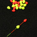 10pcs Red/ Float Tail Eye-Catching Beans Sensitive Visualable Beans Fishing Sender Fishing Float Fishing Tools. 