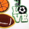 New Spot basketball Football Chenille Iron on Patches Embroider Patch Towel sticker For DIY Bag Caps Applique Exquisite Badge. 