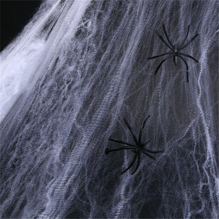 DENOSWIM%20White%20Stretchy%20Cobweb%20Artificial%20Spider%20Web%20Halloween%20Decoration%20Scary%20Party%20Scene%20Props%20Horror%20House%20Home%20Decora%20Accessories%20-%20Image%206