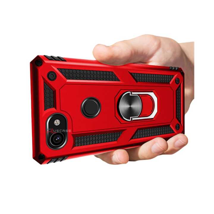 PlusCase for Google Pixel 3a Case Shockproof Stand Finger Ring