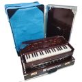 Indian Harmonium Nanda Brand Suitcase Model 2 Set Safari Double Reed Teak Wood (Made With Premium Quality Reeds) indian serpina indian harmonium piano keyboard traditional instrument. 